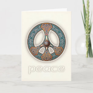 Knotwork Peace Sign-Wenskaart Kaart