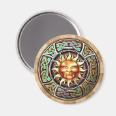 Knotwork Sun Face Magnet Magneet (Voorkant / Achterkant)