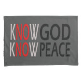 Know God Know Peace Kussensloop (Voorkant-Rechts)
