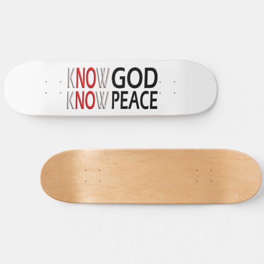 Know God Know Peace Skateboard (Horizontaal)