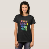 Know Justice Know Peace Black Pride History Equali T-shirt (Voorkant volledig)