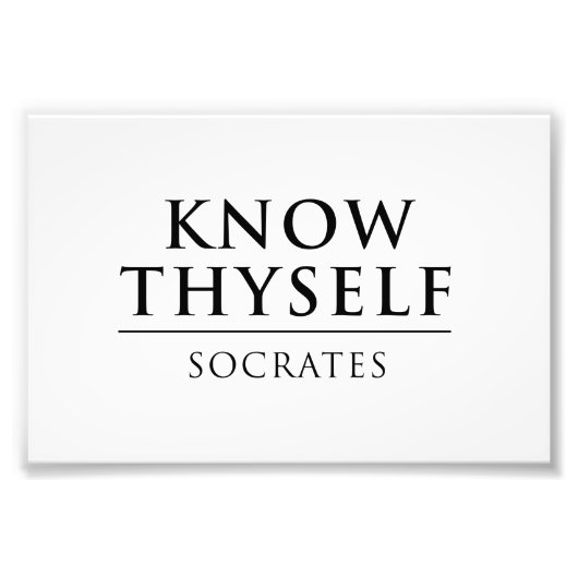 Know Thyself - Socrates Foto Afdruk (Voorkant)