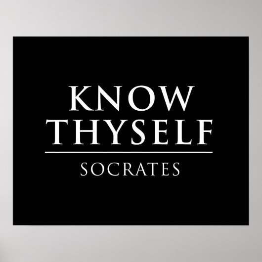 Know Thyself - Socrates Poster (Voorkant)