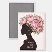 Know Your Worth Inspirational Magnet (Recto/Verso)