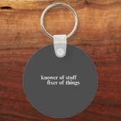 Knower Of Stuff Fixer Of Things Funny Handyman Dad Sleutelhanger (Voorkant)