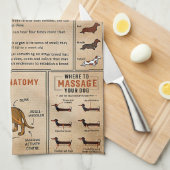 Knowledge Dachshund Wiener Dog Theedoek (Quarter Fold)