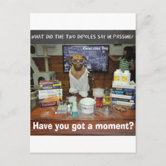 Knowledge Dog Dipole Moment Briefkaart