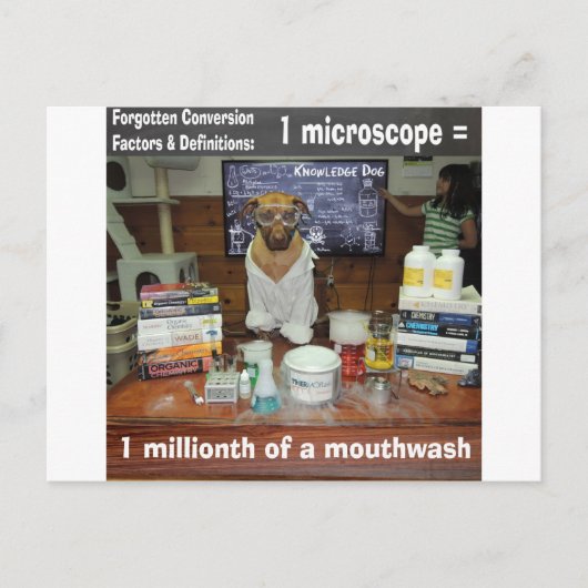 Knowledge Dog vergeten conversie-microscoop Briefkaart (Voorkant)
