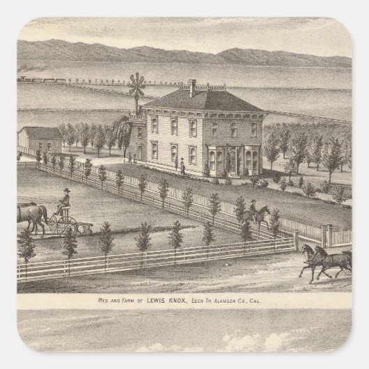 Knox, Stone residenties Vierkante Sticker (Voorkant)