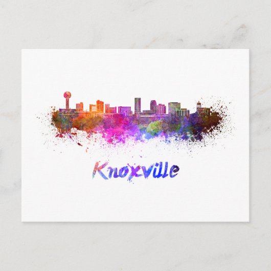 Knoxville skyline in waterverf briefkaart (Voorkant)