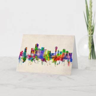 Knoxville Tennessee Skyline Feestdagen Kaart