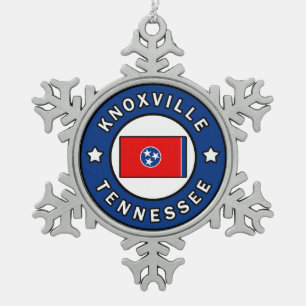 Knoxville Tennessee Tin Sneeuwvlok Ornament