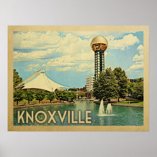 Knoxville Tennessee Vintage Travel Poster