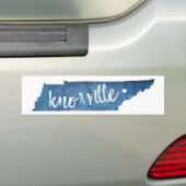 Knoxville, Tennessee Wood Grain Bumpersticker (Op auto)