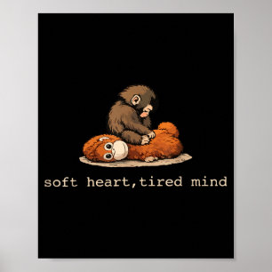 Knuffel aap knuffel cute baby aap met knuffel poster