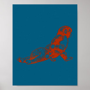 Knuffel aap knuffel cute baby aap met pluche poster