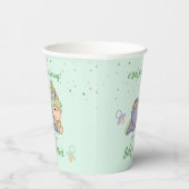 Knuffel Baby Jongen - Groene & Paarse Baby Borrel Papieren Bekers (Rechts)