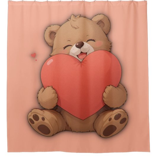 Knuffel beer douchegordijn (Voorkant)