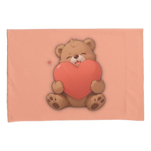 Knuffel beer kussensloop (Voorkant-Rechts)