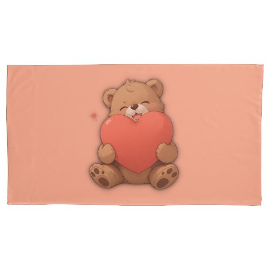 Knuffel beer kussensloop (Voorkant-Links)