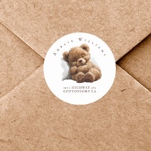 Knuffel Beer Retouradres Label
