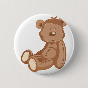 Knuffel Beer Ronde Button 5,7 Cm