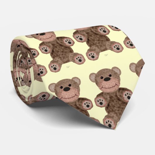 Knuffel Beer Stropdas (Opgerold)