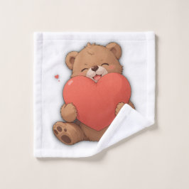 Knuffel beer washandje