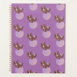 Knuffel Cavia Fitness Bal Paars Planner
