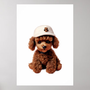 Knuffel Chocolade Mini Poedel Map Poster