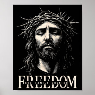 Knuffel dom Jezus christelijk gezicht kroon God Fa Poster