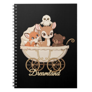 Knuffel Droomland Bosdieren Baby Vos, Hert Notitieboek