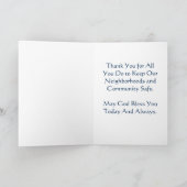 Knuffel een agent dank je bedankkaart (Binnen)