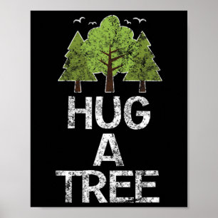 Knuffel een boom knuffel aarde prieel dag poster