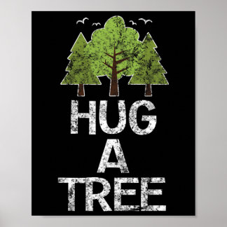 Knuffel een boom knuffel aarde prieel dag poster