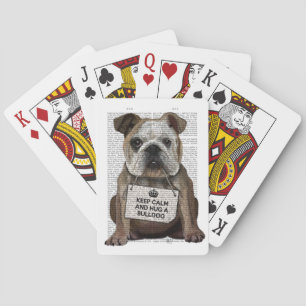 Knuffel een Bulldog Pokerkaarten