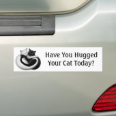 Knuffel een kat bumpersticker (Op auto)
