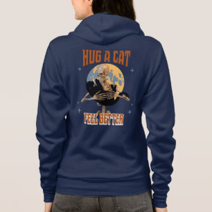Knuffel Een Kat Voel Je Beter Grappige Skelet Kat Hoodie