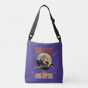 Knuffel een kat Voel je beter Introvert Kat Humor Crossbody Tas