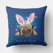 Knuffel een Pug dubbelzijdig polka dot kussen (Achterkant)