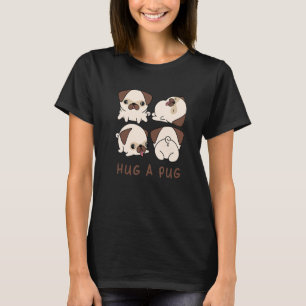 Knuffel Een Pug Trending Virale Grafisch Ontwerp T-shirt