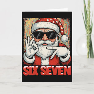 Knuffel Funny Six Seven Meme Kerst Cool Santa S Kaart
