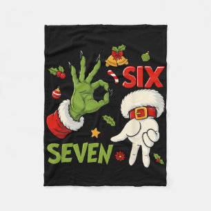 Knuffel Funny Six Seven Meme Kerstman Spreuk Fleece Deken
