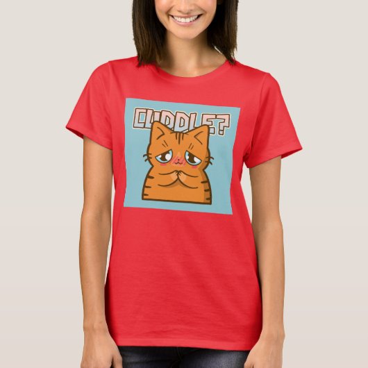 KNUFFEL GEMBER KAT GRAPPIGE SCHATTIGE T-SHIRTS (Voorkant)