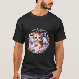 Knuffel Het Moment Mooie Baby Luier Kitten Knuffel T-shirt