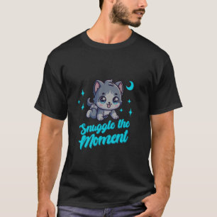 Knuffel het moment Mooie baby luier Kitten knuffel T-shirt