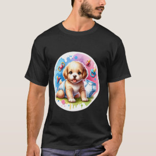 Knuffel Het Moment Mooie Baby Luier Puppy Knuffel T-shirt