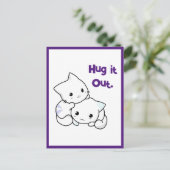 Knuffel het uit Cartoon Kittens, Schattigee katten Briefkaart (Staand voorkant)