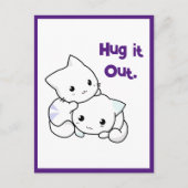 Knuffel het uit Cartoon Kittens, Schattigee katten Briefkaart (Voorkant)