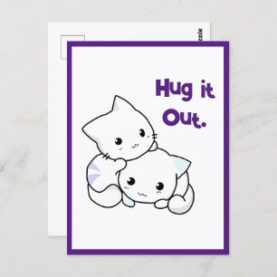 Knuffel Het Uit Grappige Kittens Liefde Kat Relati Briefkaart